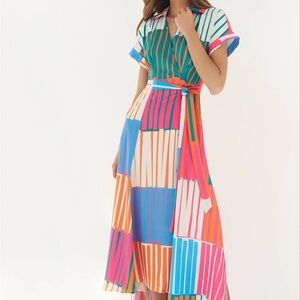 NWT Hutch Johnnie Stripe Wrap Maxi Dress